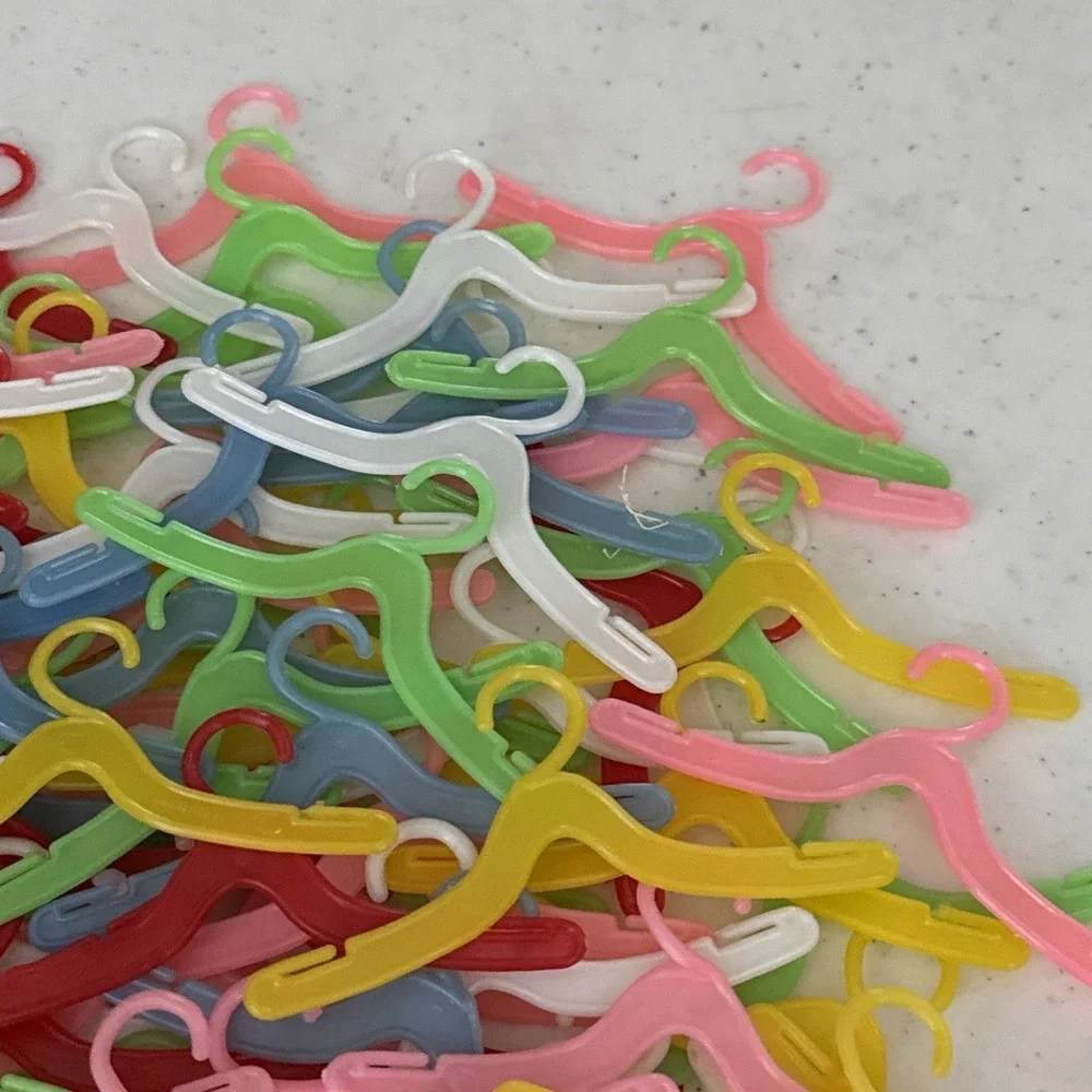 Lot‎ of 100 + Vintage 1960's 1970's Barbie Doll Clothing Plastic Hangers